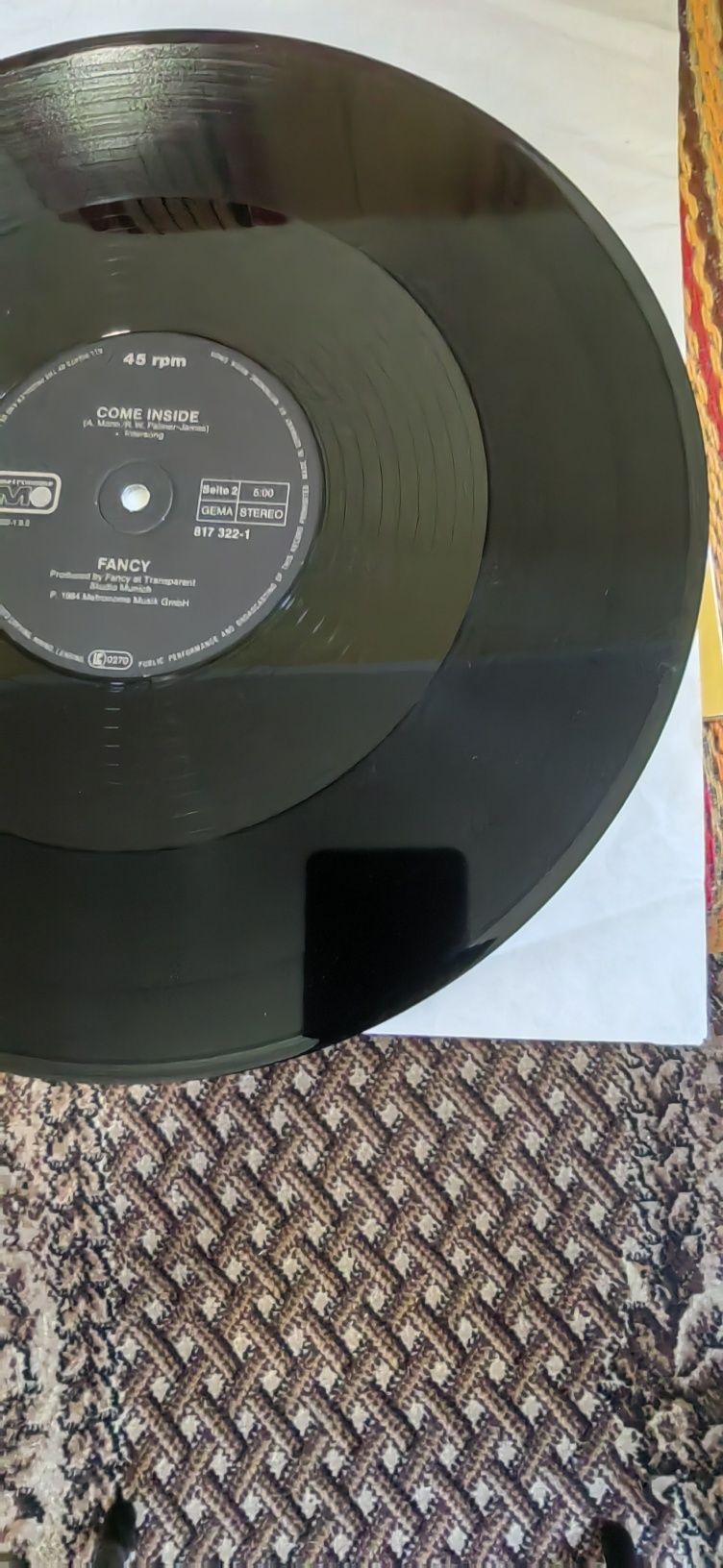Fancy-Slice Me Nice/Come Inside, 12"Maxi singiel winylowy
