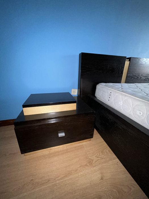 Mobília quarto casal madeira preta
