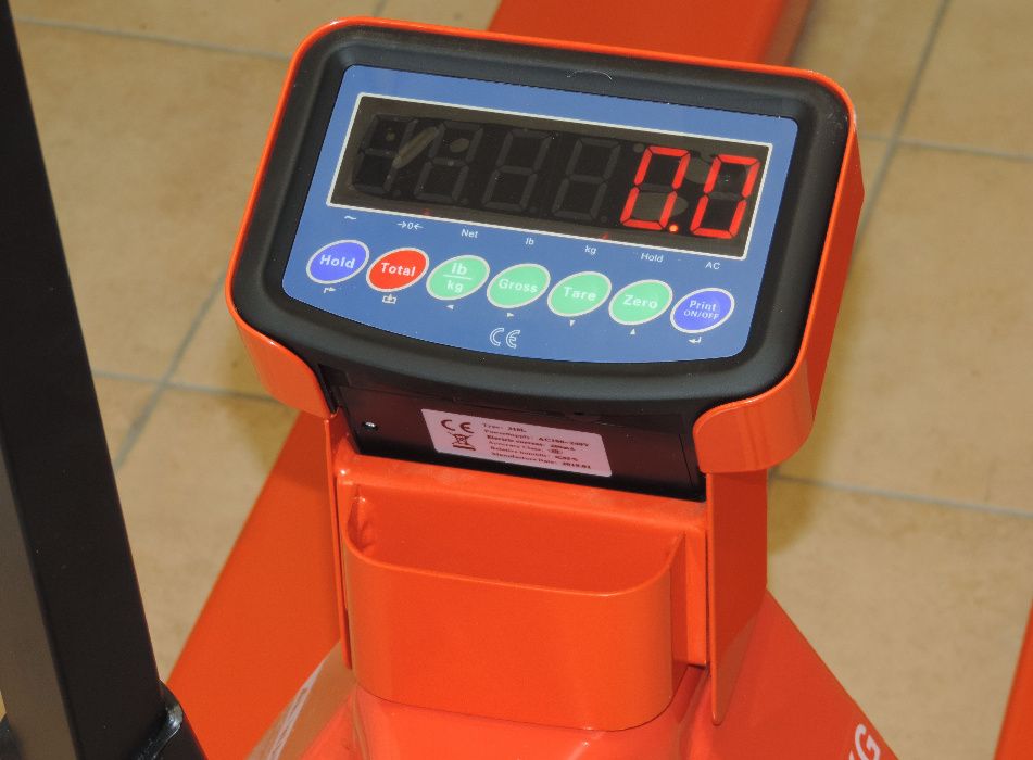 Paleciak Wózek paletowy z wagą WH 25ES Duży Wyświetlacz udźwig 2500kg