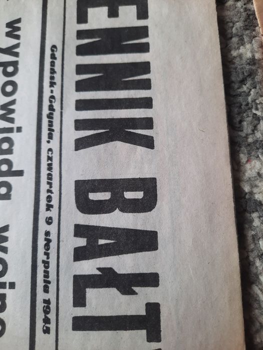 stare gazety z 1945r w dobrym stanie