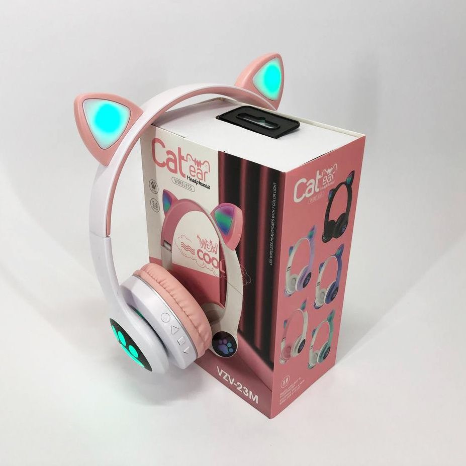 Бездротові навушники з котячими вушками та RGB підсвічуванням