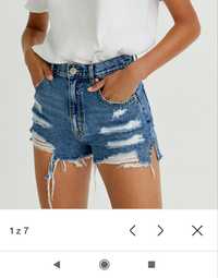 Spodenki. szorty jeansowe PULL&BEAR Mom fit denim shorts