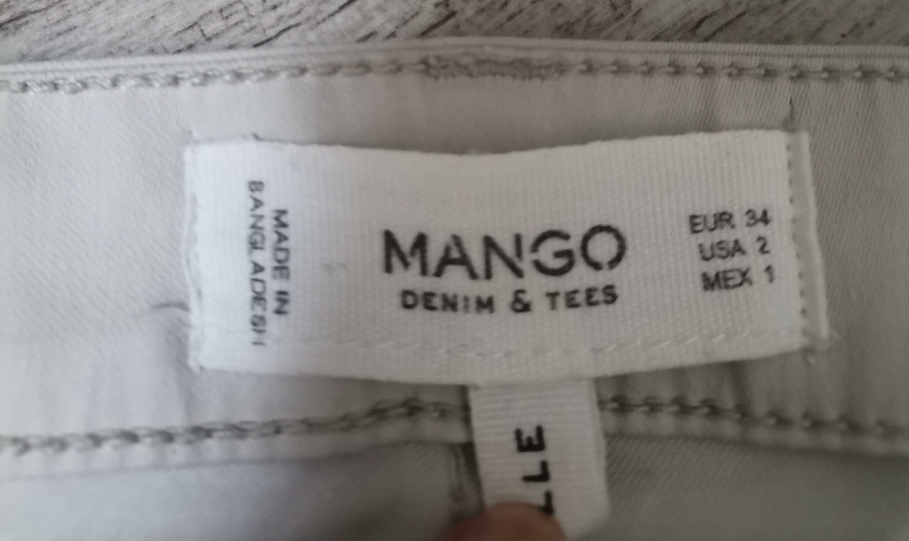 Siwe woskowane spodnie Mango r. XS/34