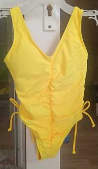 Jednoczęściowy strój kąpielowy dla dziewczynki żółty