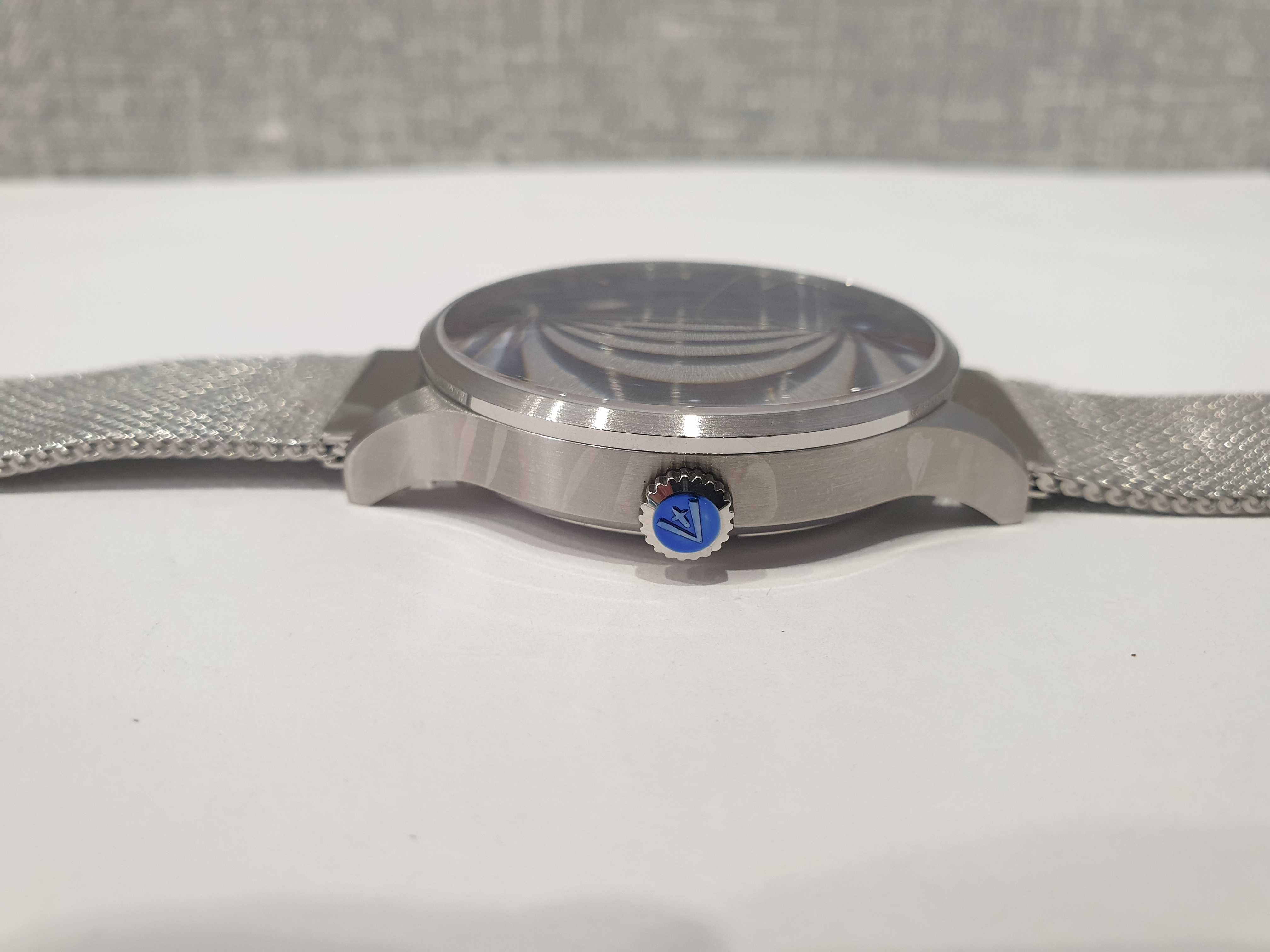 Чоловічий годинник Cadisen Automatic Open Heart 41mm Sapphire Blue