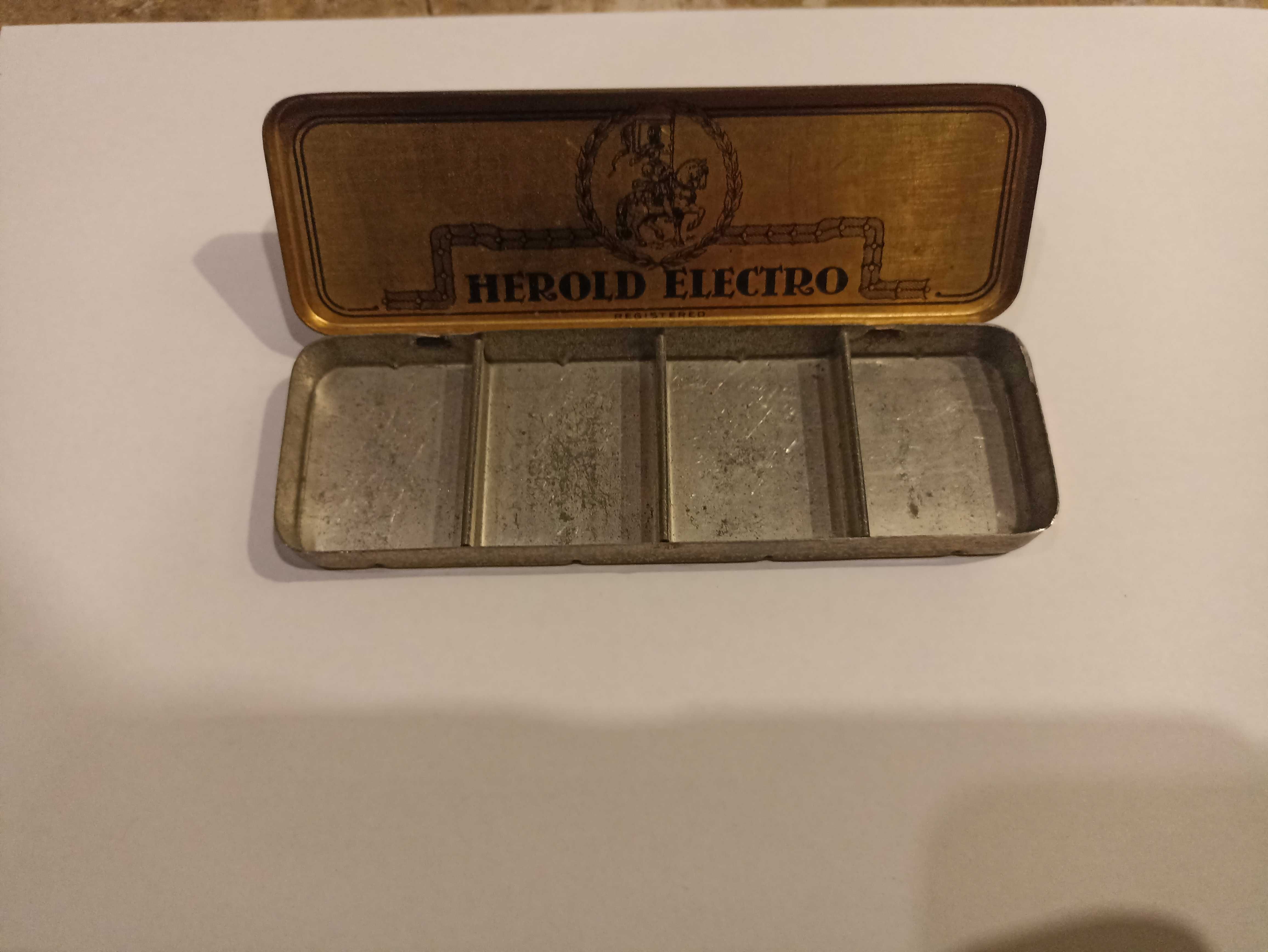 Stare, kolekcjonerskie pudełko na igły do gramofonu HEROLD ELECTRO