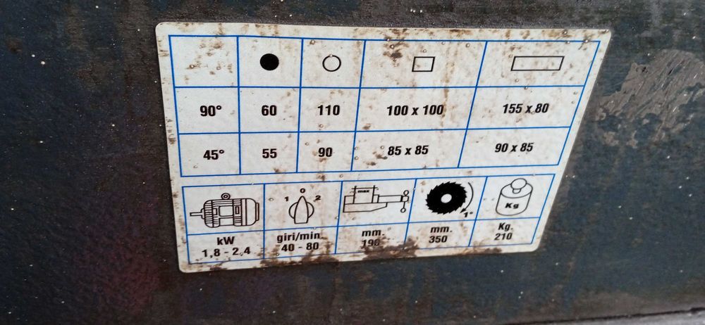 Półautomatyczna piła tarczowa do metalu Metallkraft MKS 350 H
