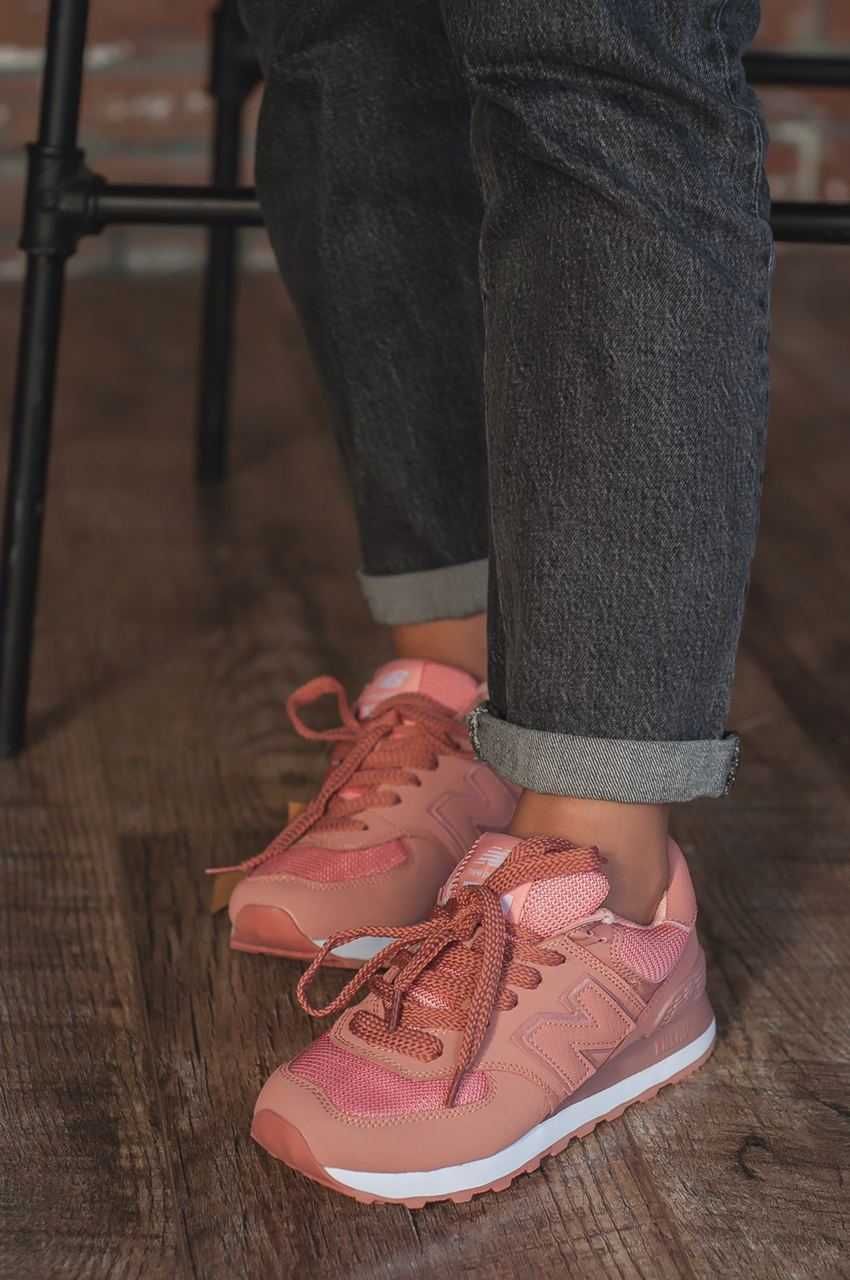 Кроссовки New Balance 574 Женские Нью Беланс 327 розовые New Balance
