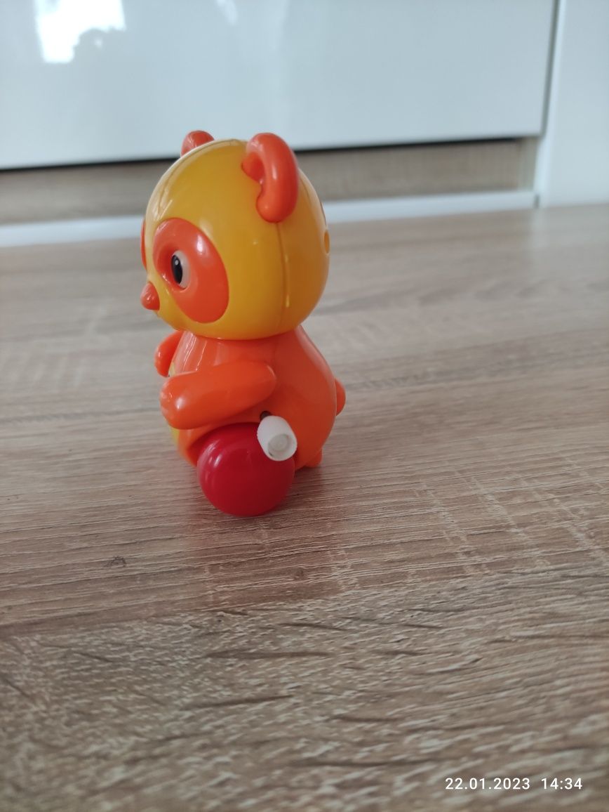 Panda chodząca po nakręceniu
