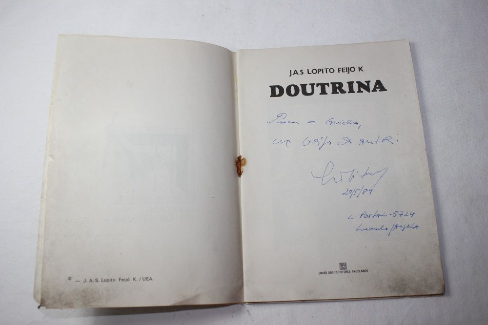 Livro-Doutrina-JAS Lopito Feijoó K-Autografado- Escritores Angolanos