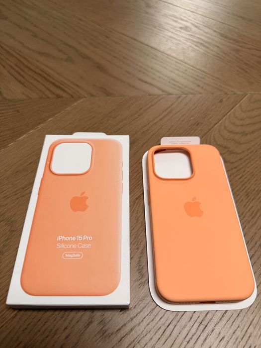 Case etui oryginał Silicone iPhone 15 PRO Orange Sorbet [MT1H3ZM/A]