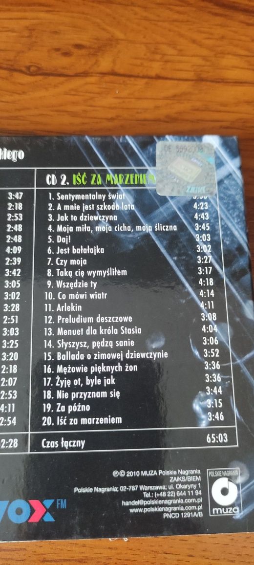 Sprzedam płytę CD 40 Piosenek Jerzego Połomskiego 2 cd