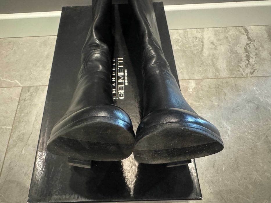Чоботи жіночі шкіряні чорні Emanuele Gelmetti 40 розмір