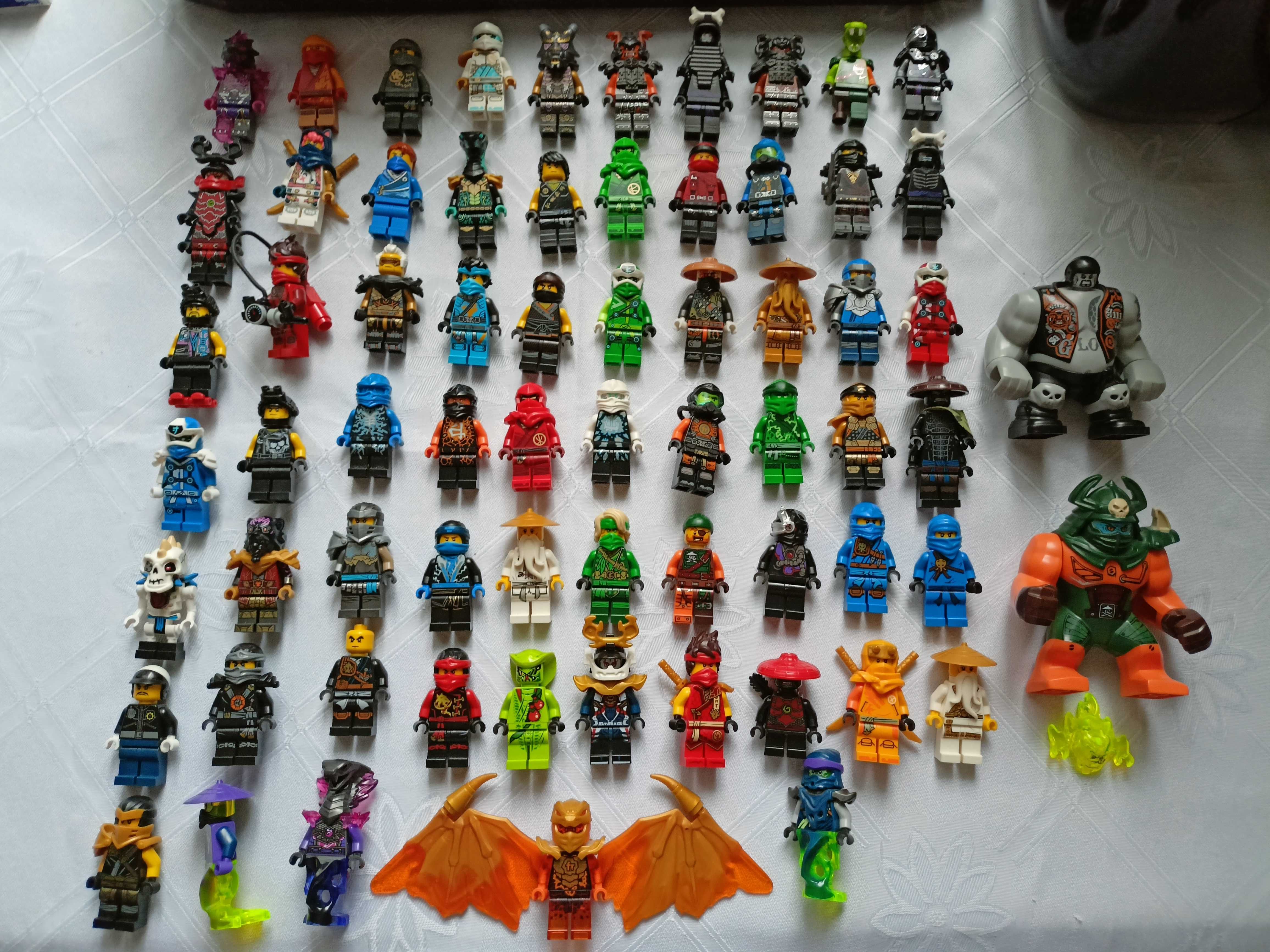 Lego Ninjago figurki, Kai, Cole, Zane, Nya, Lloyd, Jay, Garmadon, Wu