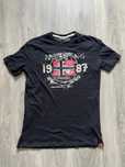 Czarna koszulka Napapijri damska XXL T-shirt 1987 bawełna black cotton