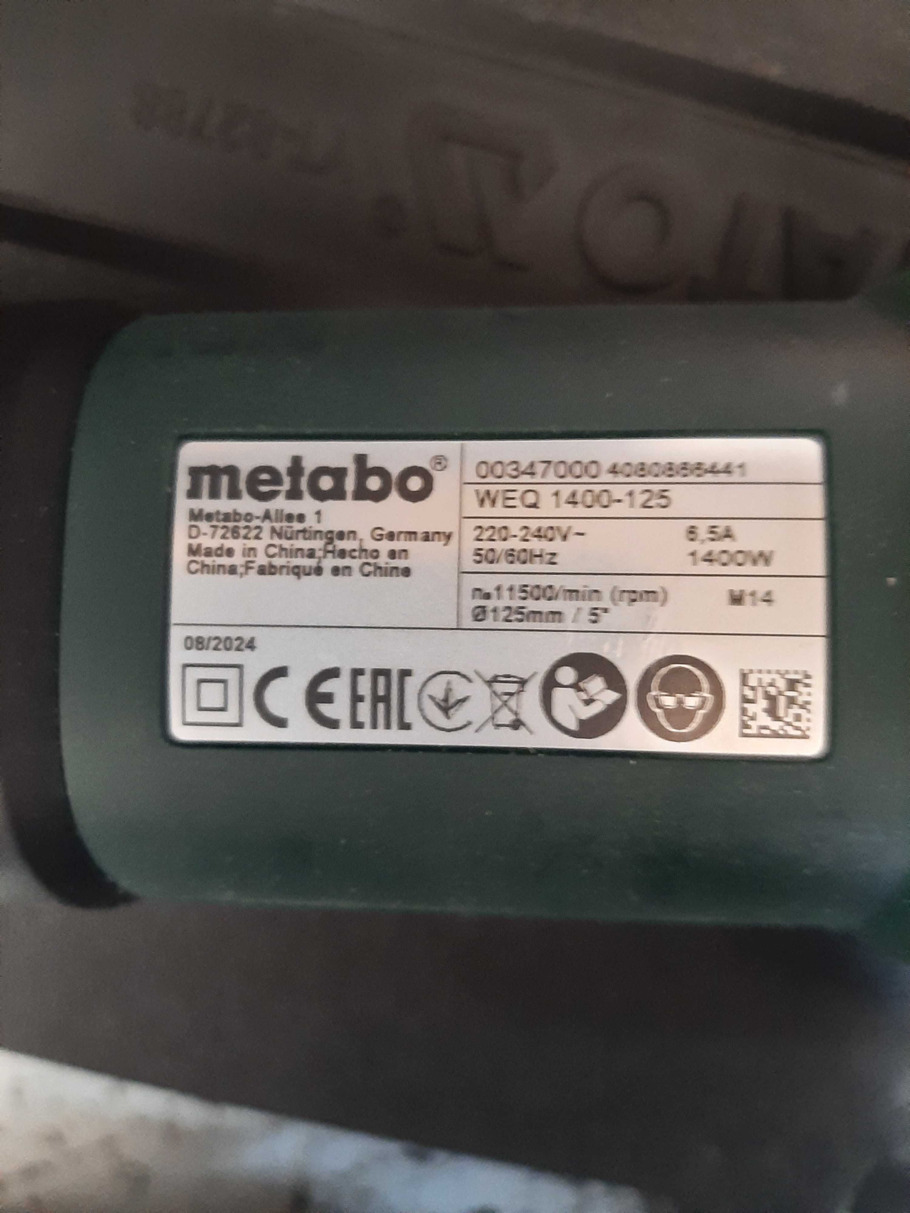Szlifierka kątowa  metabo