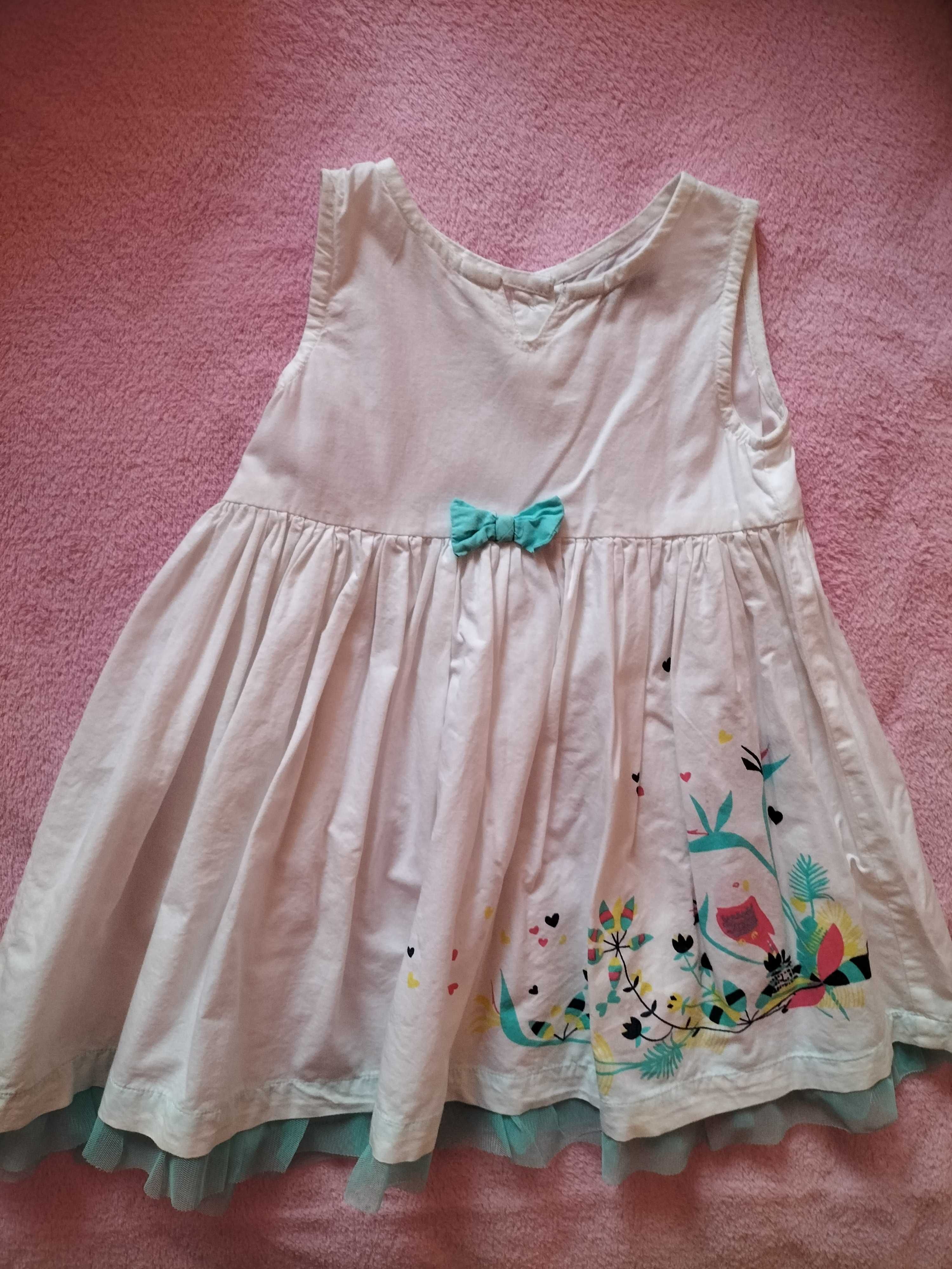 Vestido laço e folhos 12-18 meses