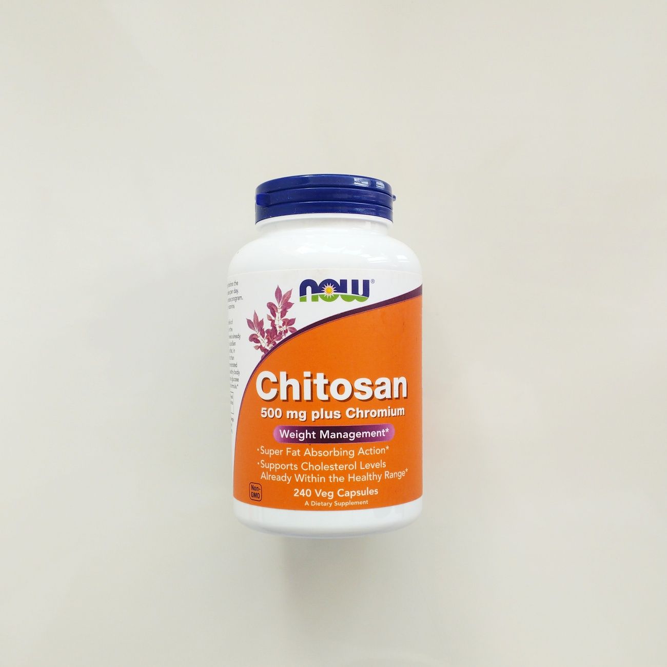 Now foods chitosan 500mg plus chromium 240капс хітозан з хромом