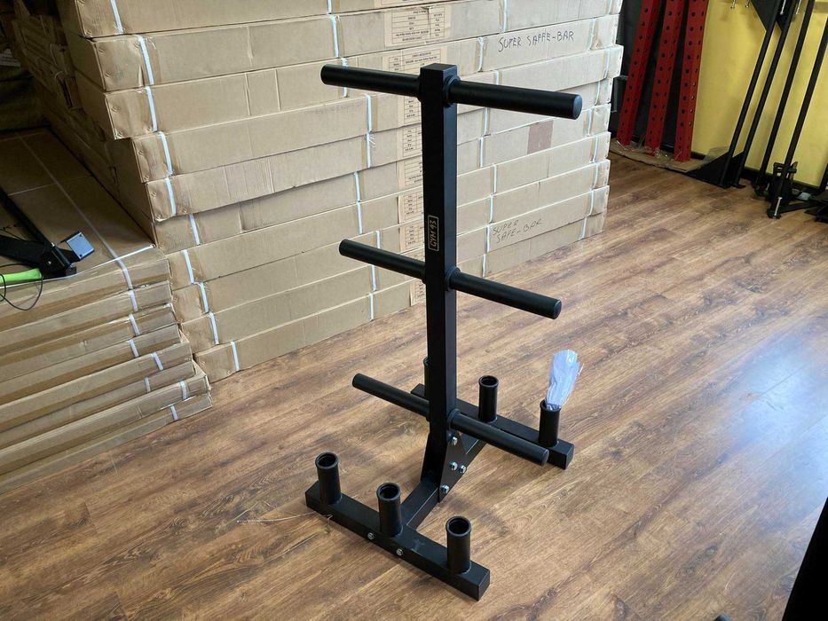 Stojak na talerze i 6 sztang olimpijski