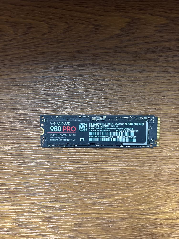 SSD Samsung 980 pro/PM9A1 1Tb m.2 2280 NVMe PCIe Gen. 4 x4