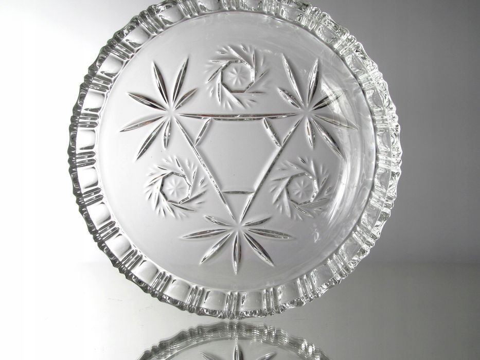 vintage piękna kryształowa misa patera salaterka
