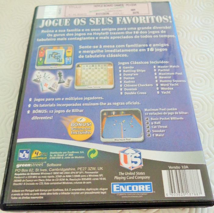 Jogos de tabuleiro para computador (c/ portes)