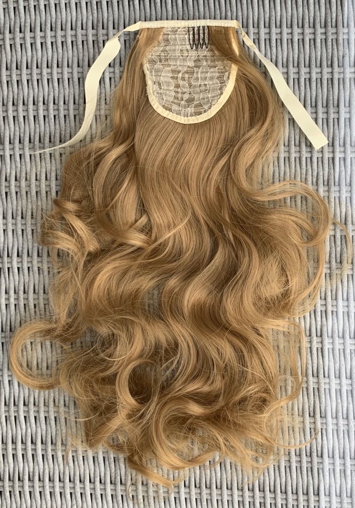 Premium Ultra włosy doczepiane, jasny rudy/ciemny blond, kucyk,( 262 )