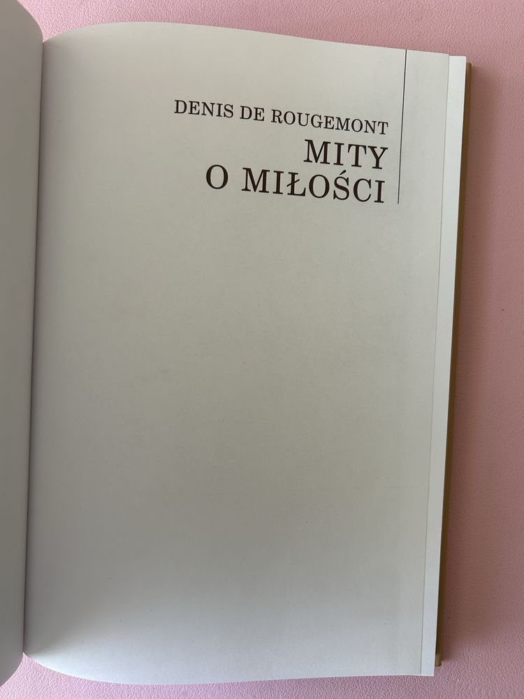 Mity o miłości. Denis de Rougemont