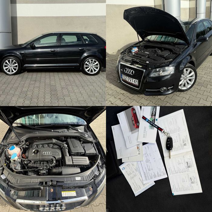 AUDI A3 S-LINE Jak Nowa 200KM Klima Alu Skóry Servis Oryginał