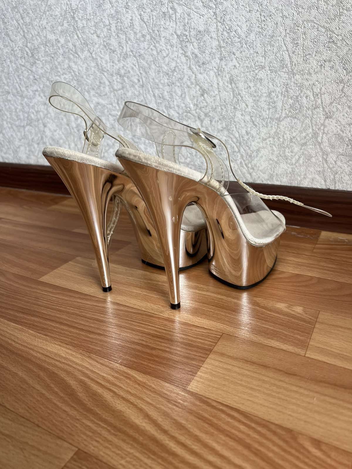 Стрипы двойка каблук босоножки обувь для танцев прозрачная