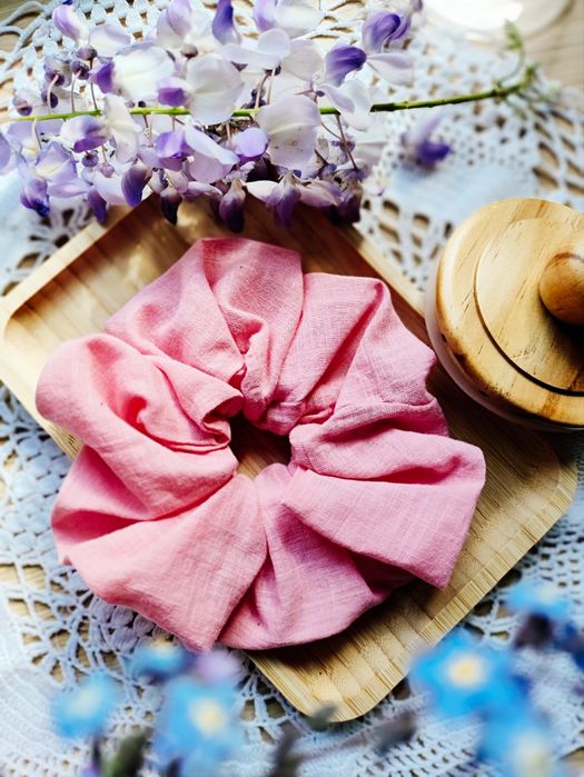 Gumka, scrunchie, frotka, duża, 100% bawełna