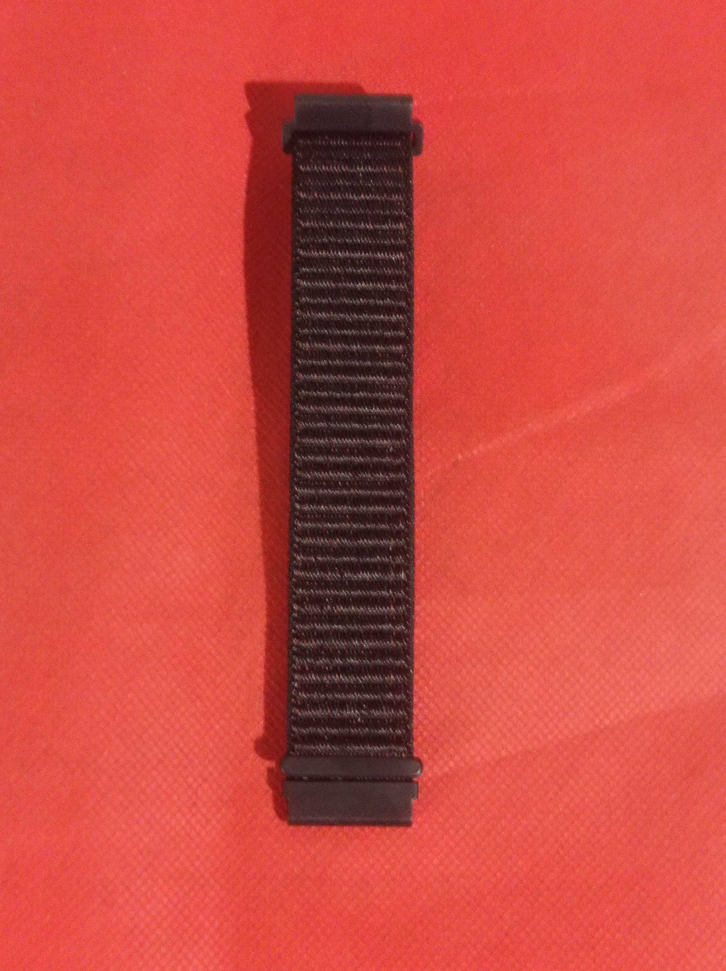 Bracelete para relógio em Nylon nova Black and Red 22 mm