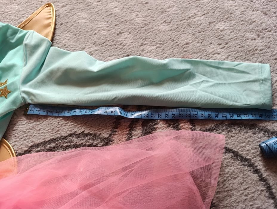 Sukienka jednorożec, skrzydełka , 122/128 H&M, stan idealny, karnawał