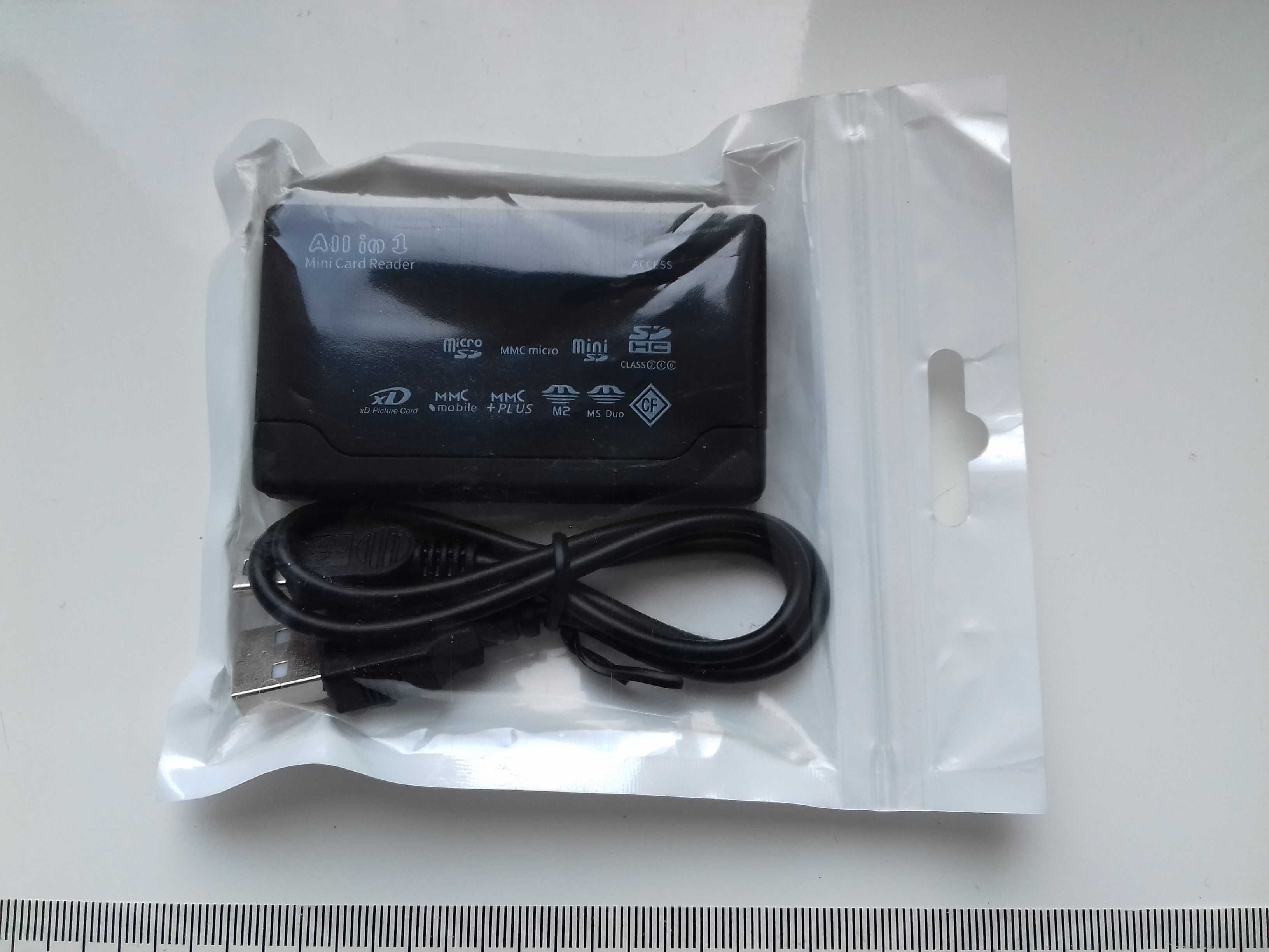 Czytnik kart 6w1, microSD, MMC, SD, XD, CF, MS Duo, M2, USB, NOWY czar