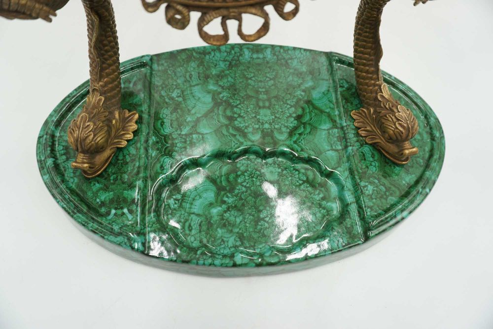 LUSTRO stojące brąz z porcelaną