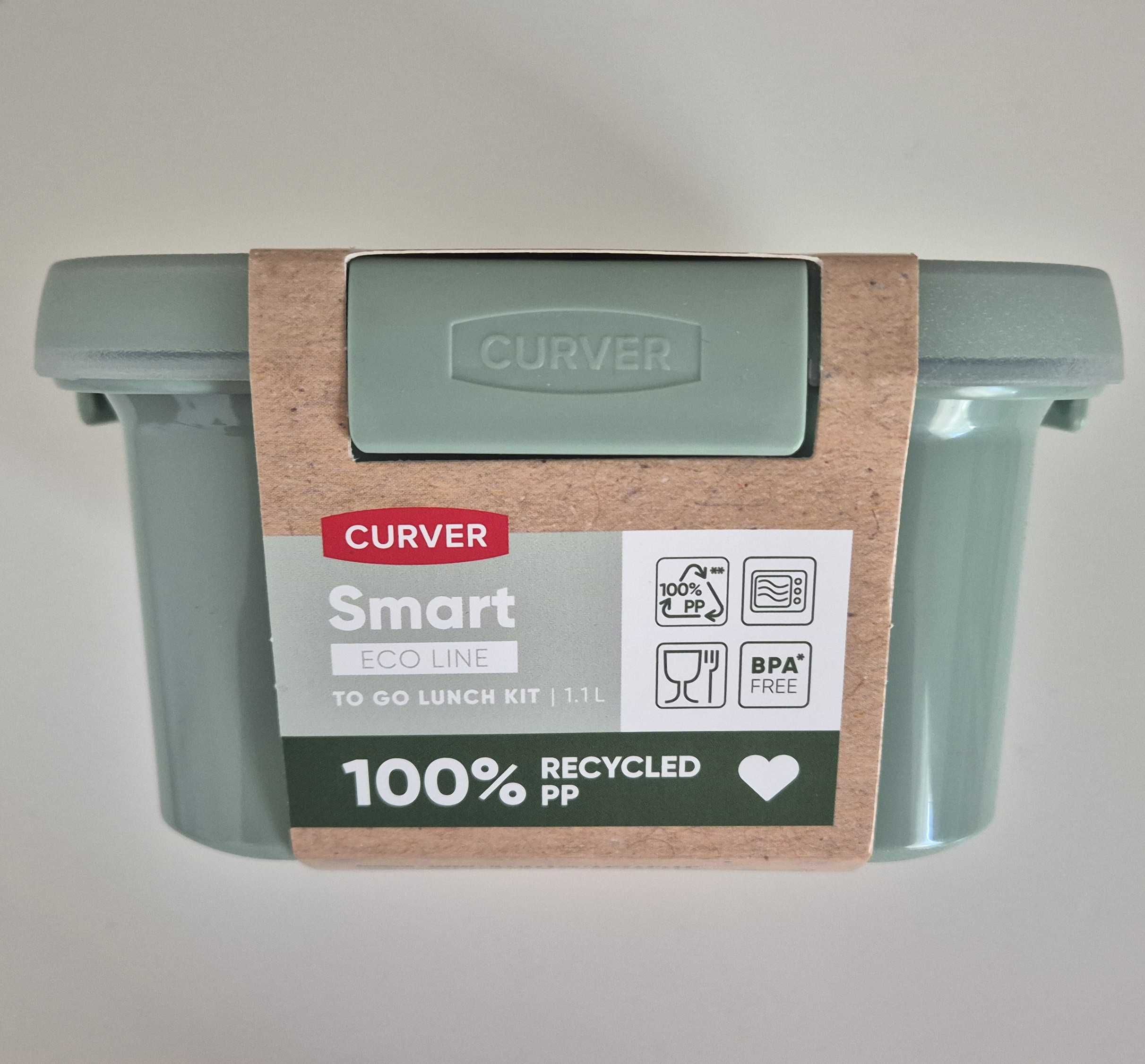 Zestaw NOWYCH pojemików na żywność Curver Smart Eco  2 x 1,1l lunchbox