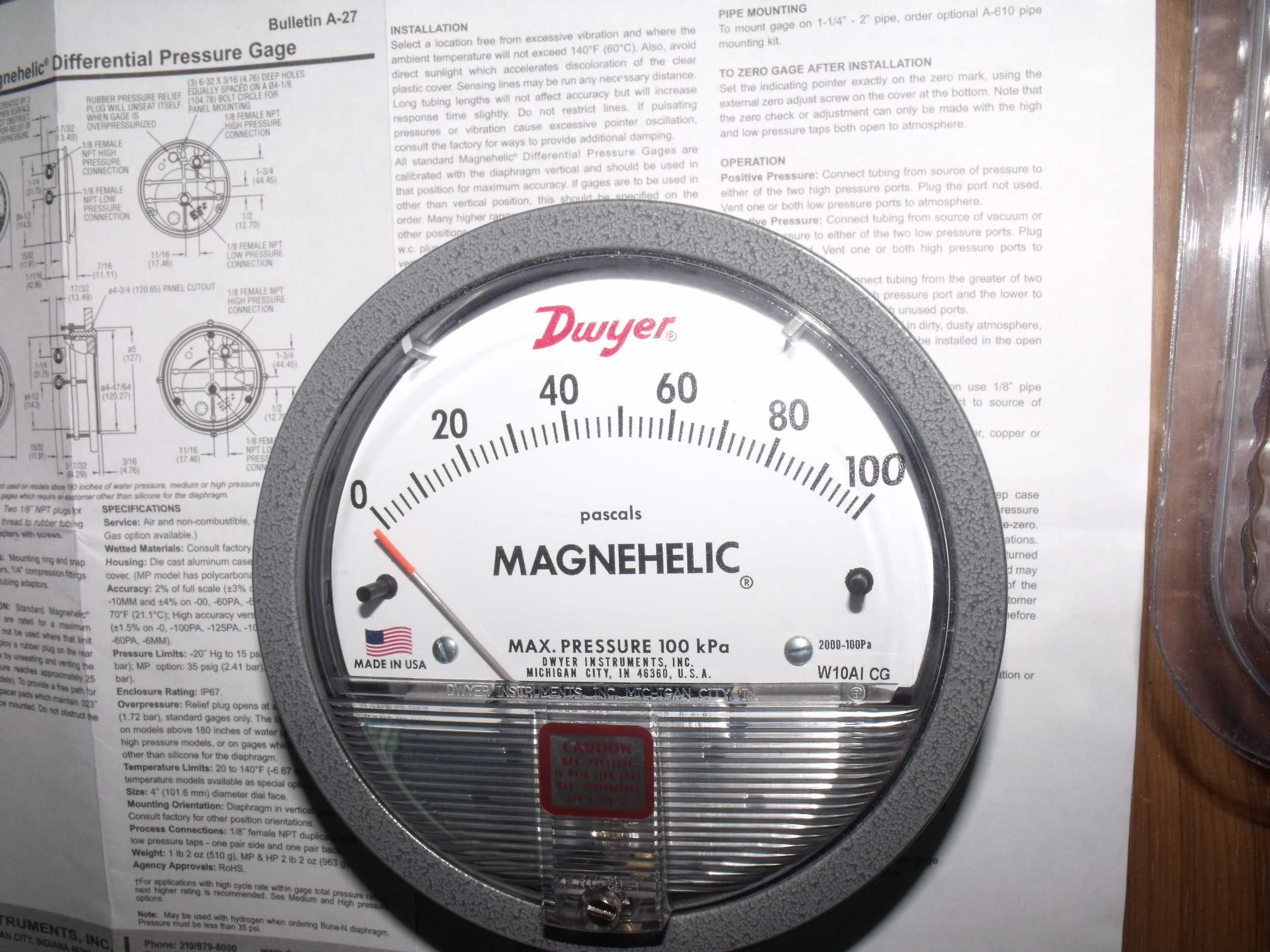 Dwyer Magnehelic Manometr Różnicowy