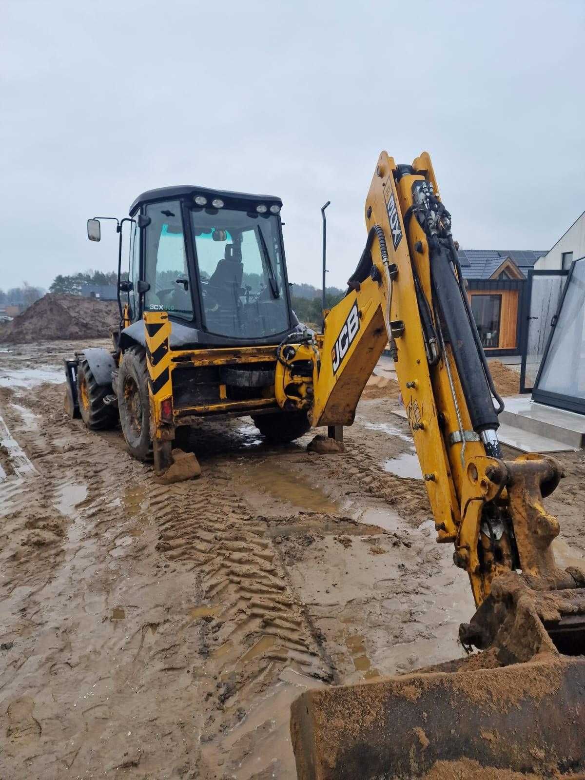 KOPARKO-ŁADOWARKA JCB 3CX + MŁOT - z doświadczonym operatorem
