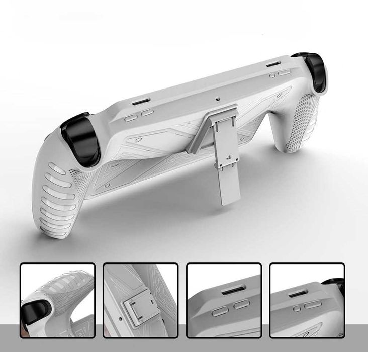 Etui Ochronne TPU ze Stojakiem do PS5 Portal Ergonomiczny Uchwyt Białe