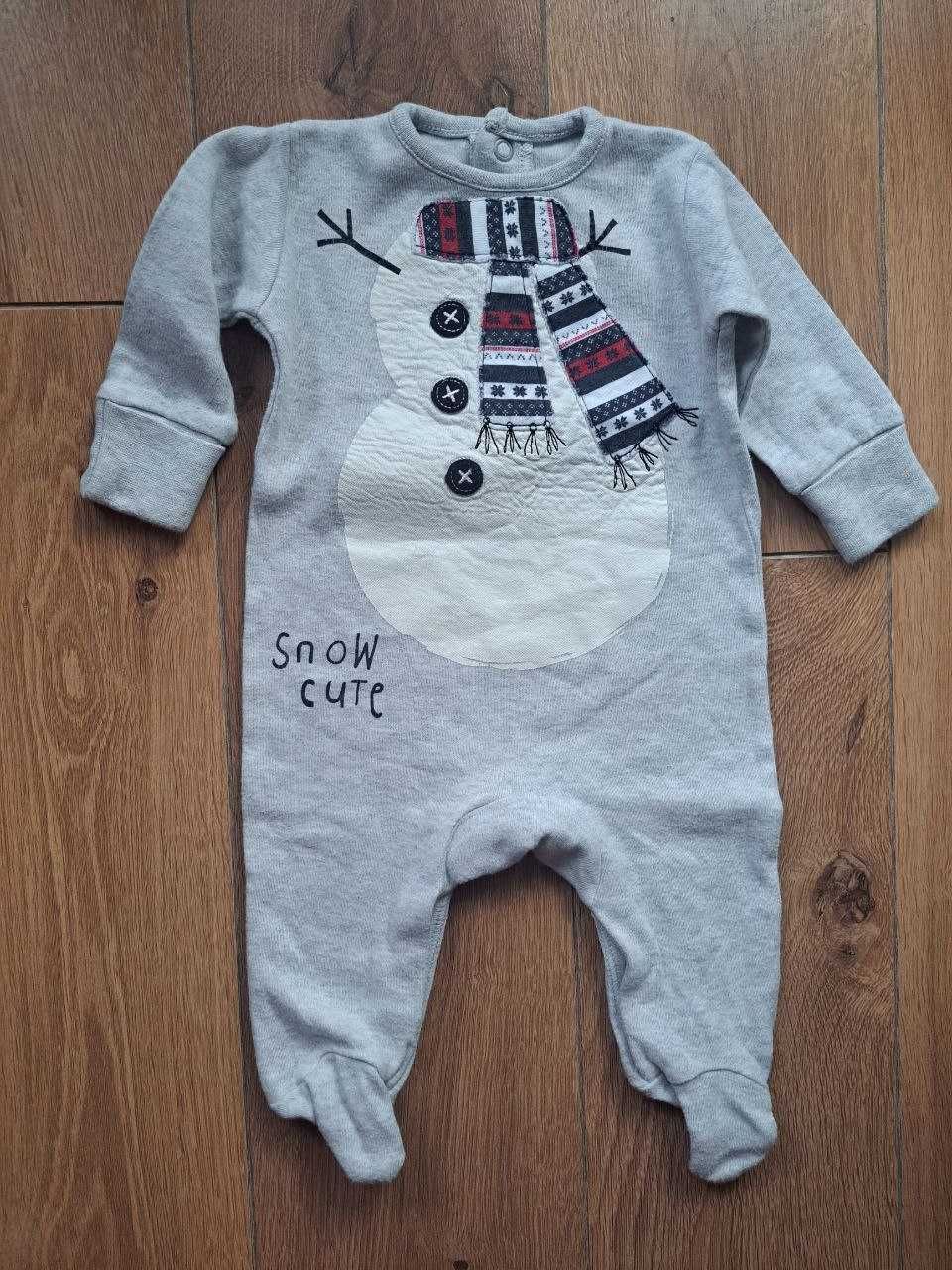 Śnieżna urocza piżama Onesie rozm 56