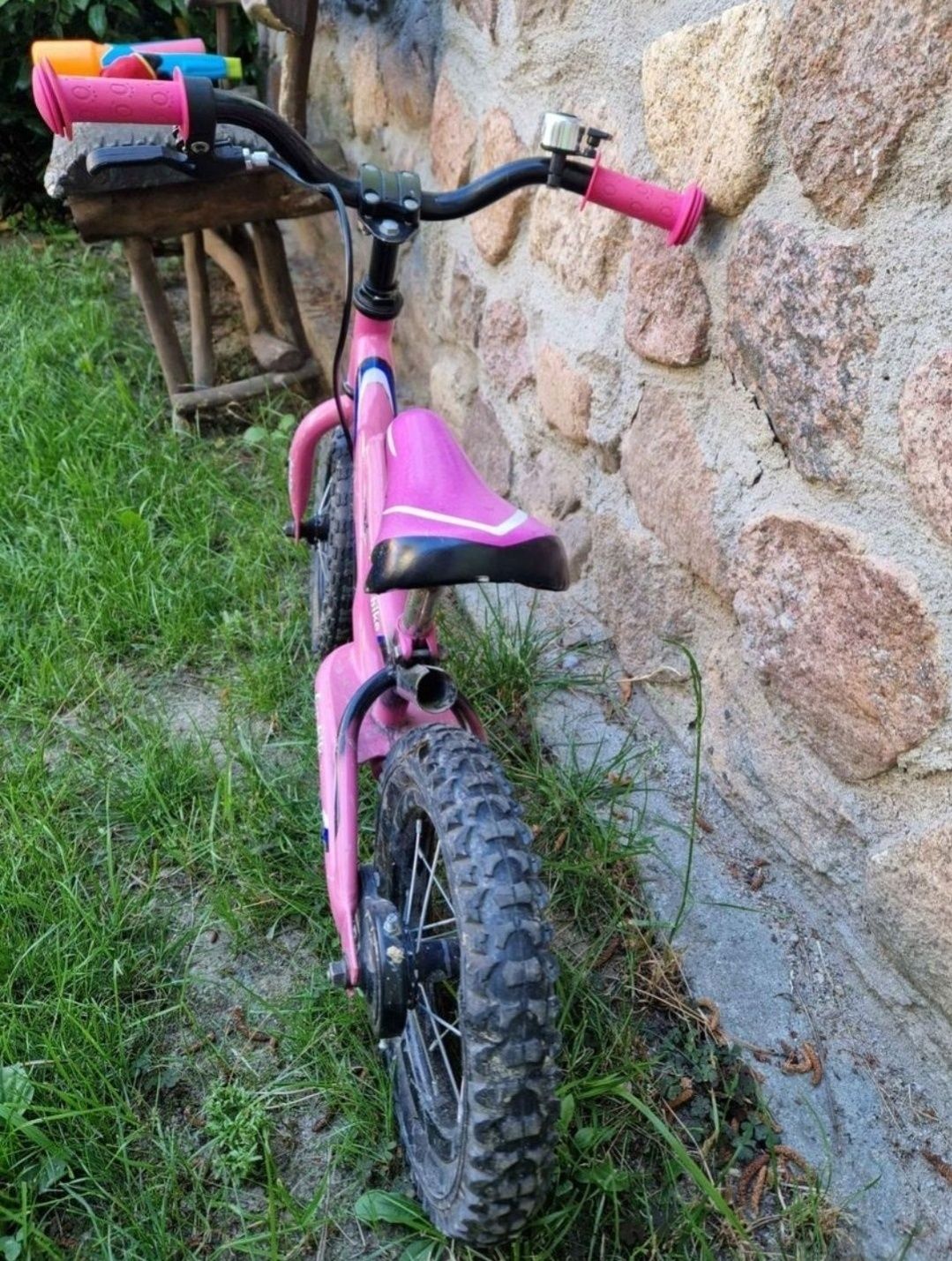 Rower biegowy 12", rowerek biegowy, różowy