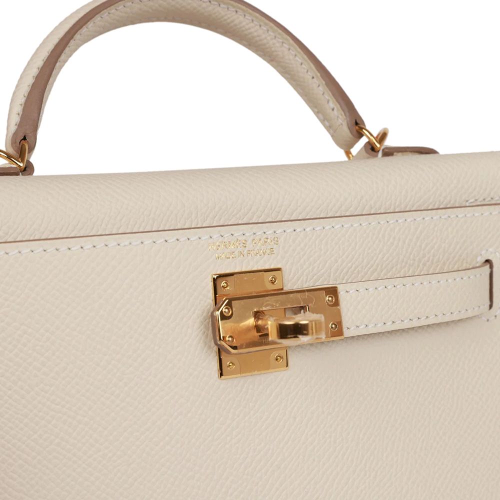 Сумка Hermes kelly mini craie.