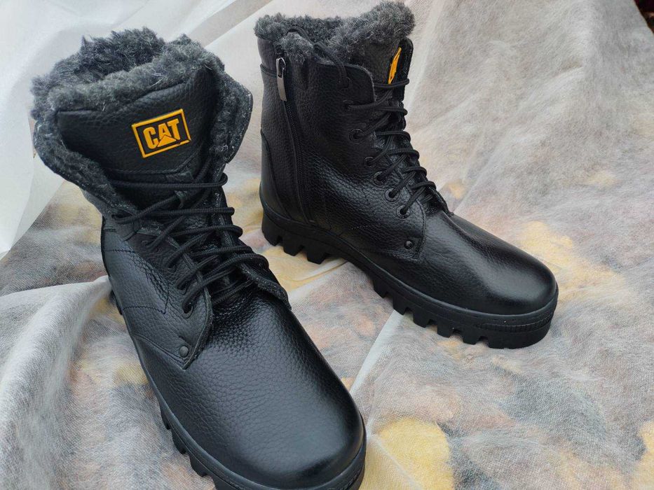 Берцы, Берци, Ботинки, Черевики, мужские зимние кожа на меху до 50 раз