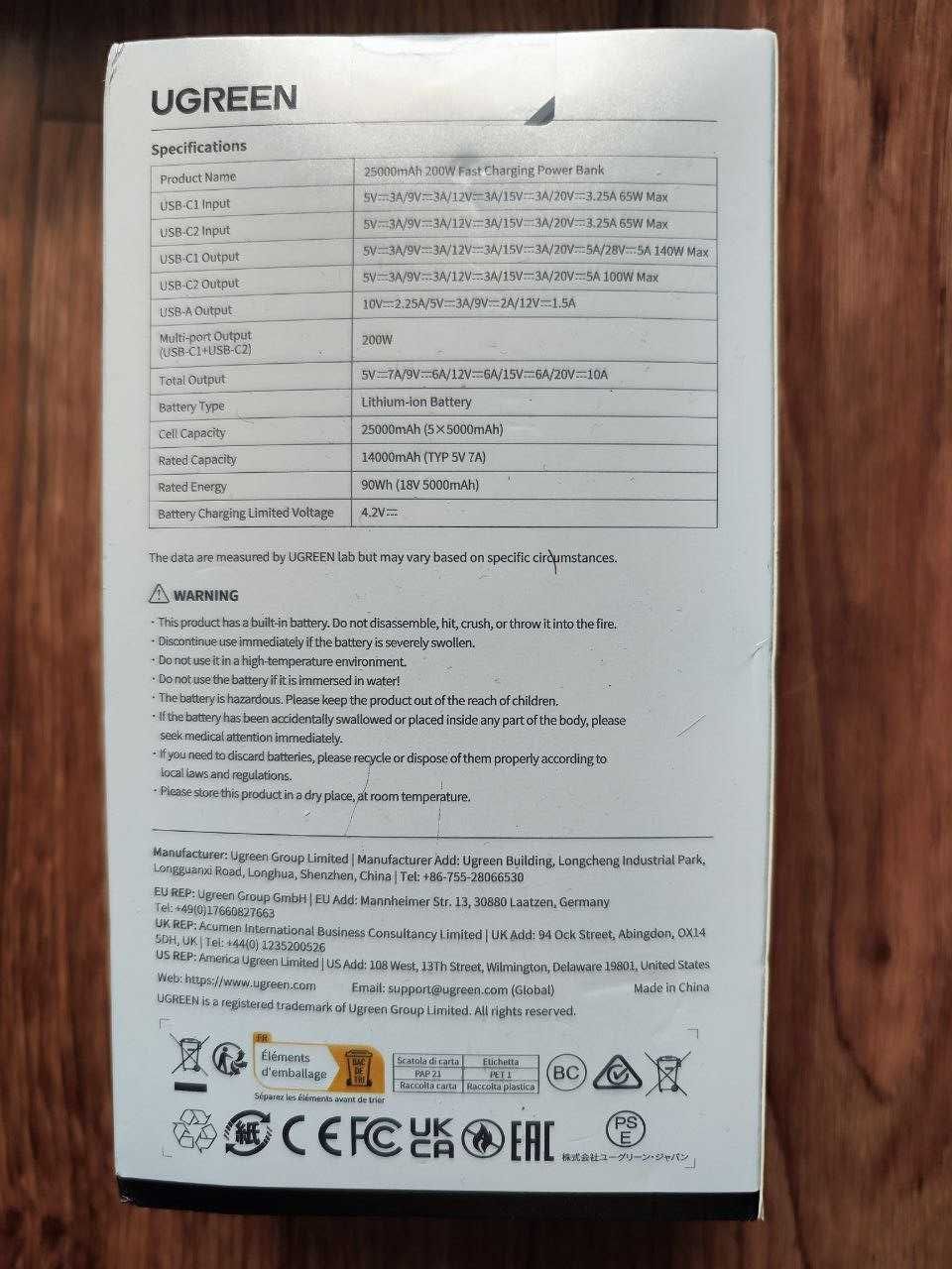 Ugreen 25000Мач 145w и 200Вт ноутбука iphone лучше Baseus/Anker/ZMI Xi