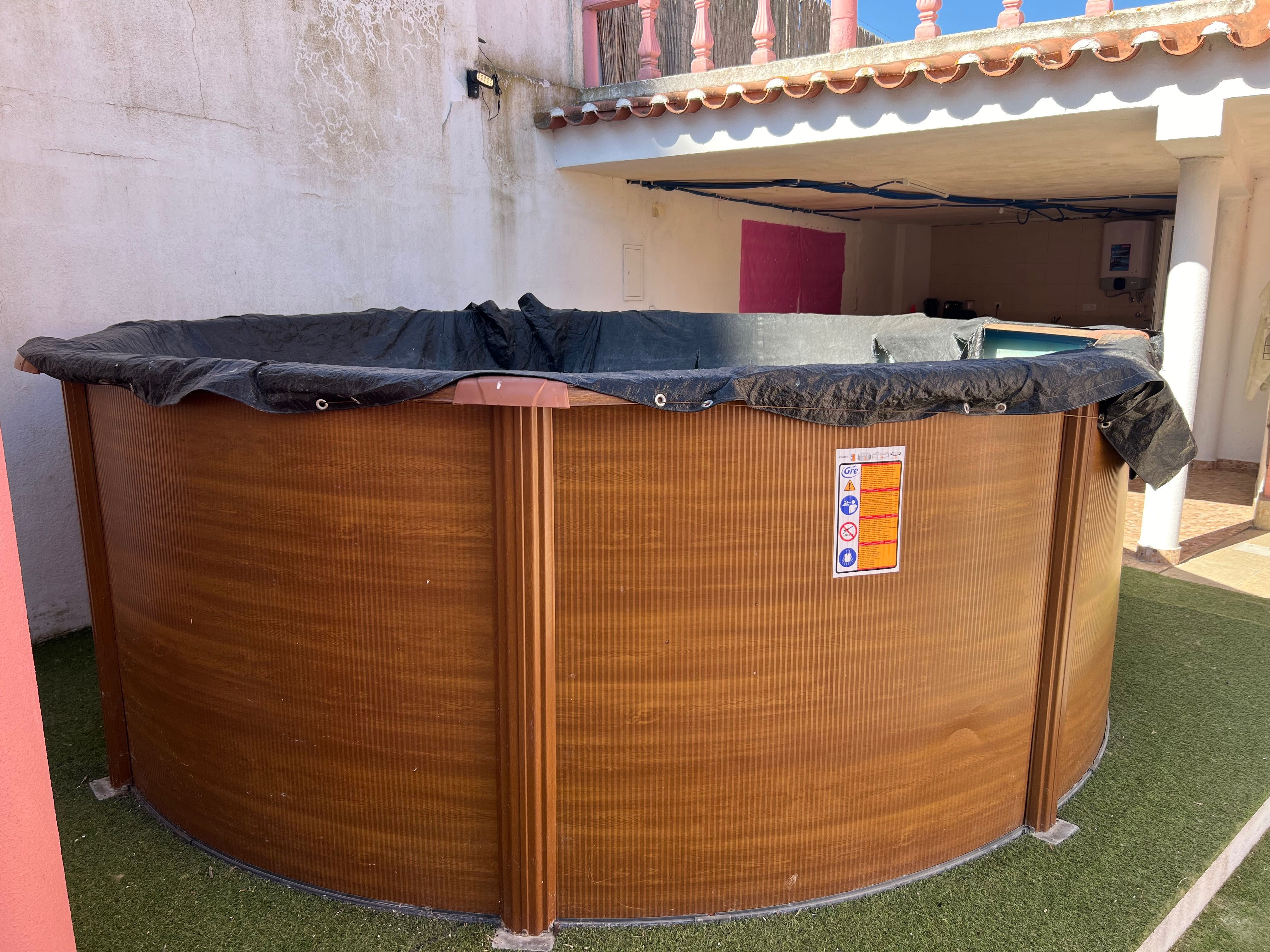Piscina com filtro de areia