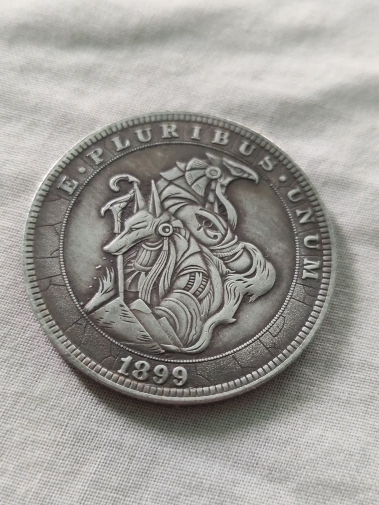 Монета 1 доллар. Hobo nickel техника. One dollar 1885 г. Коллекция