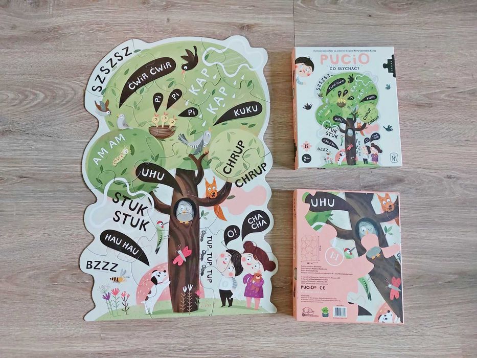 Pucio - "Co słychać?" - układanka drzewo puzzle dla najmłodszych
