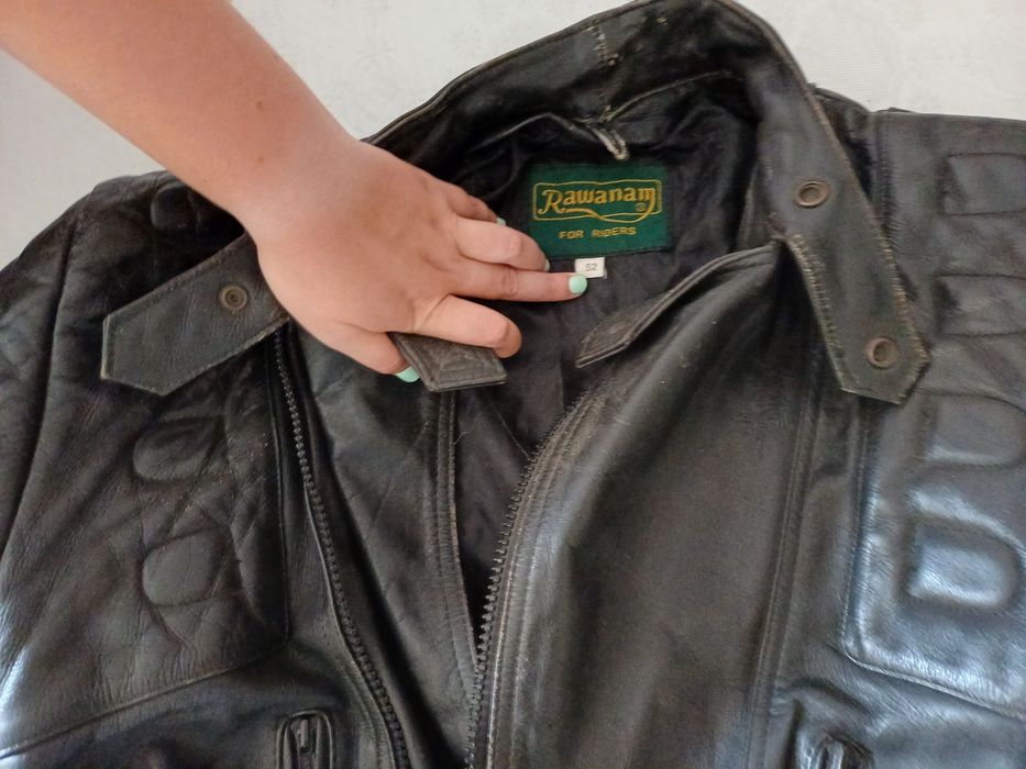 Casaco de cabedal para mota de homem