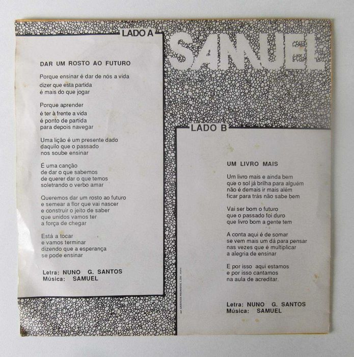 SAMUEL - Dar Um Rosto Ao Futuro (SINGLE)