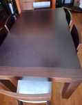 Mesa de jantar extensível e 6 cadeiras